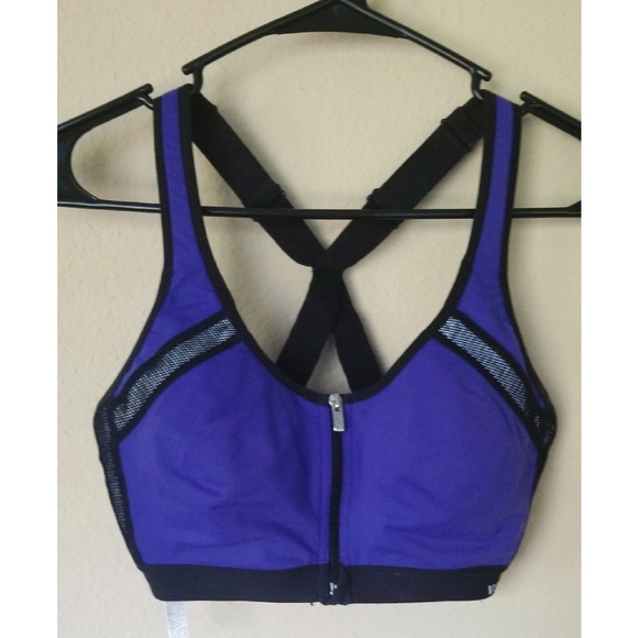Victoria's Secret Other - VSX Maximum support indigo sports bra with zip